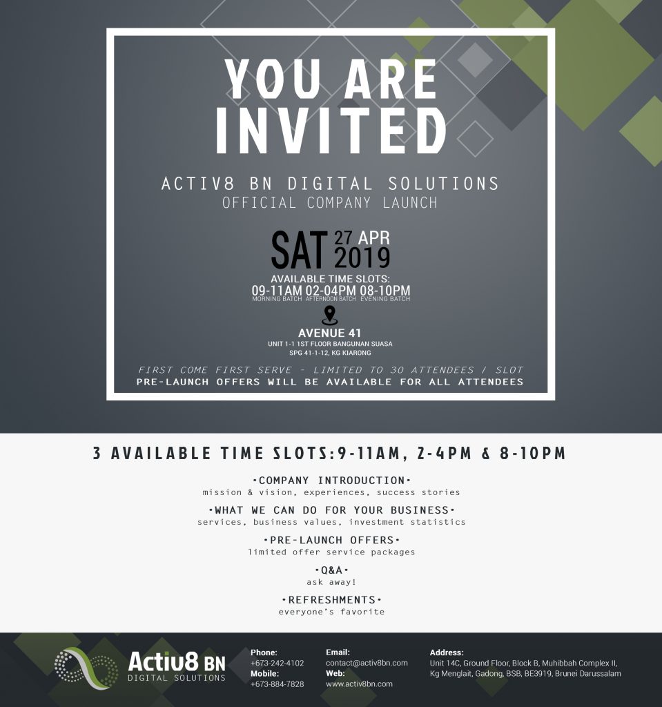 RSVP - Activ8 Brunei